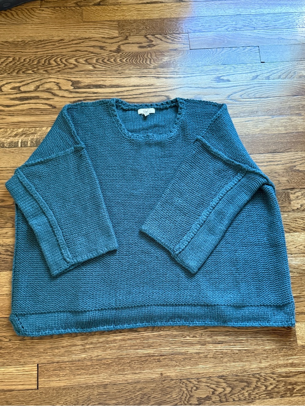 Easel Los Angeles Aqua Blue Green Knit Sweater